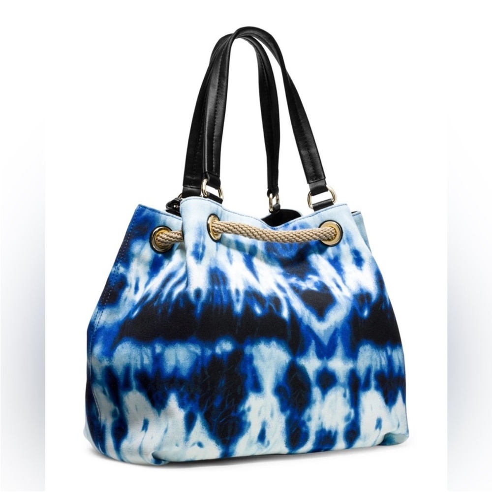 NWT Michael Kors Navy Tie-Dye Tote - Picture 2 of 6